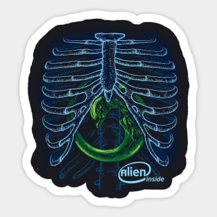 Alien Inside Sticker